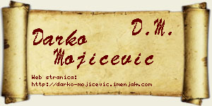 Darko Mojićević vizit kartica